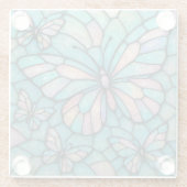 バタフライモザイクガラスコースター ガラスコースター (裏面)