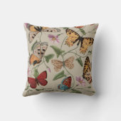バタフライモス自然収集スケッチ クッション (裏面)