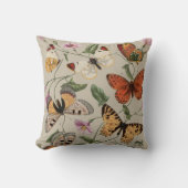 バタフライモス自然収集スケッチ クッション (正面)