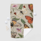 バタフライモス自然収集スケッチ ゴルフタオル (インサイチュ)