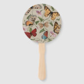 バタフライモス自然収集スケッチ ハンドファン (裏面)