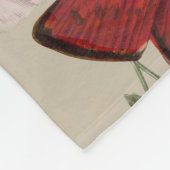 バタフライモス自然収集スケッチ フリースブランケット (角)