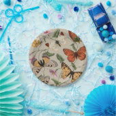 バタフライモス自然収集スケッチ ペーパープレート (パーティー)