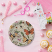 バタフライモス自然収集スケッチ ペーパープレート (パーティー)