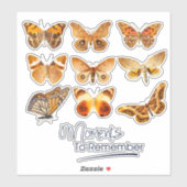 バタフライモーメント記憶ステッカー シール (シート)