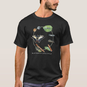 バタフライライフサイクル昆虫4ステージ特殊ウォーターコ Tシャツ