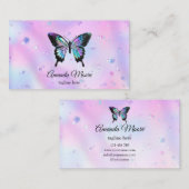 バタフライライフ美しいサロンネイルサロンメイクアップbusi 名刺 (正面/裏面)