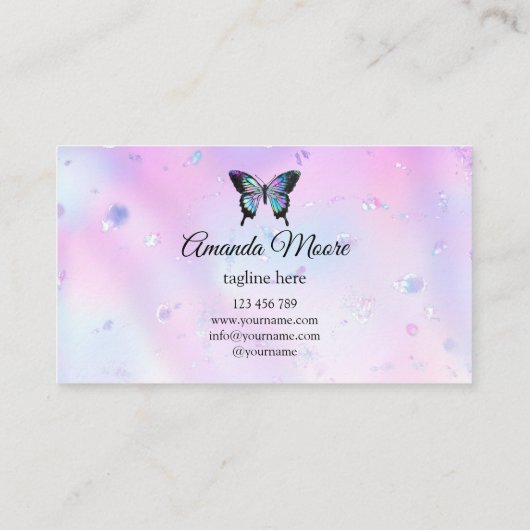 バタフライライフ美しいサロンネイルサロンメイクアップbusi 名刺 (裏面)