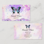 バタフライライフ美しいサロンネイルサロンメイクアップbusi 名刺 (正面/裏面)