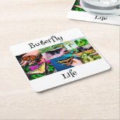 バタフライライフ スクエアペーパーコースター (アングル)