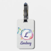 バタフライラゲージタグ ラゲッジタグ (裏面縦)