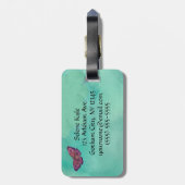 バタフライラゲージタグ ラゲッジタグ (裏面縦)