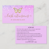 バタフライラッシュ ライラックパープル アフターケア説明 名刺 (正面/裏面)