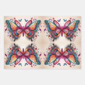 バタフライラッピング紙シート ラッピングペーパーシート (正面3)