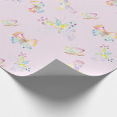 バタフライラッピング紙（ピンク） ラッピングペーパー (角)