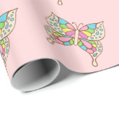 バタフライラッピング紙 ラッピングペーパー (ロールコーナー)