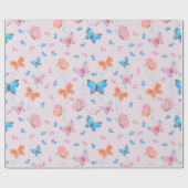 バタフライラッピング紙 ラッピングペーパー (フラット)