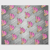 バタフライラッピング紙 ラッピングペーパー (フラット)