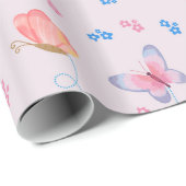 バタフライラッピング紙 ラッピングペーパー (ロールコーナー)