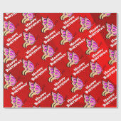 バタフライラッピング紙 ラッピングペーパー (フラット)