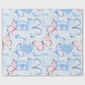 バタフライラッピング紙 ラッピングペーパー (フラット)