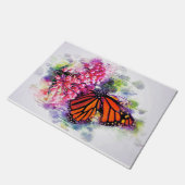 バタフライラバー（昆虫）オオカバマダラ、モナークバタフライ ドアマット (アングル)