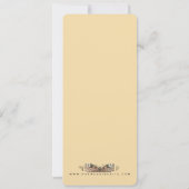 バタフライラブとオダマキ（植物）結婚- s 招待状 (裏面)