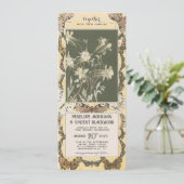 バタフライラブとオダマキ（植物）結婚- s 招待状 (スタンド正面)