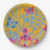 バタフライラブル特別な機会デザインアート ペーパープレート (正面)