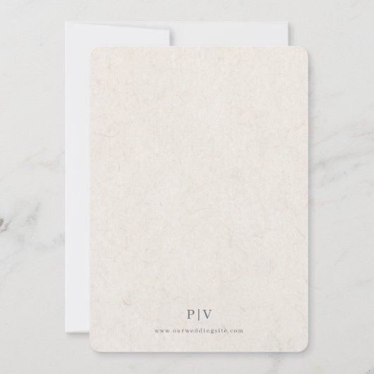 バタフライラブ結婚式招待状 招待状 (裏面)