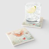 バタフライラブ ストーンコースター (横)