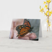 バタフライラージフォントマザーズデイカード カード (黄色い花)