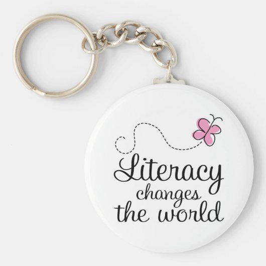 バタフライリテラシーが世界の贈り物を変える キーホルダー (正面)