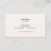 バタフライリネンルック名刺 名刺 (裏面)