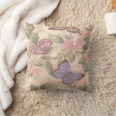バタフライリバーシブルピロー クッション (ブランケット)