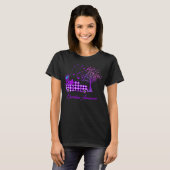 バタフライリボンパープルオーバードーズ認識度 Tシャツ (正面フル)