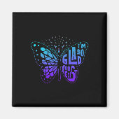 バタフライリボン自殺の前に存在して本当に良かった マグネット (正面)