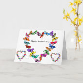 バタフライリースマザーズデイカード カード (黄色い花)