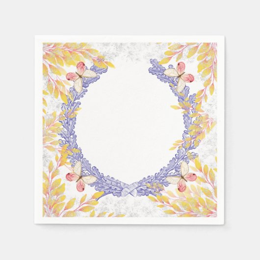 バタフライリース紙ナプキンス スタンダードカクテルナプキン (正面)