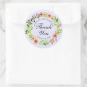 バタフライリース結婚ズサンキューラベンダー ラウンドシール (バッグ)