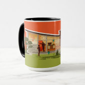 バタフライルーフミッドセンチュリーモダンハウス – SET マグカップ (正面左)