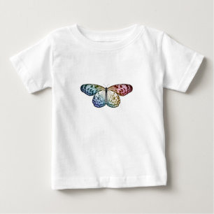 バタフライレインボー ベビーTシャツ