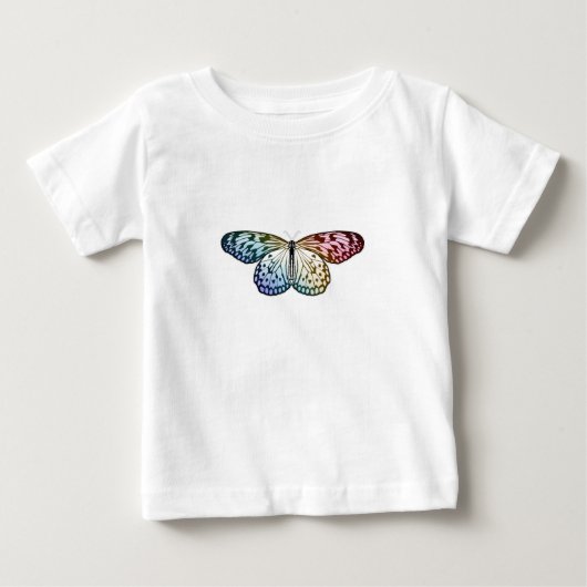 バタフライレインボー ベビーTシャツ (正面)