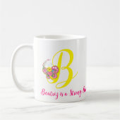 バタフライレターBフローラマグ コーヒーマグカップ (左)