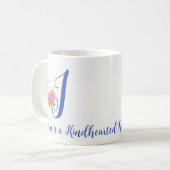 バタフライレターIフローラマグ コーヒーマグカップ (正面左)