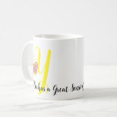 バタフライレターYフローラマグ コーヒーマグカップ (正面左)