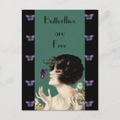 バタフライレディーポストカード ポストカード (正面)