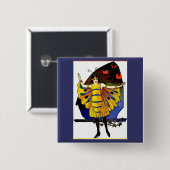 バタフライレディ 缶バッジ (正面&裏面)