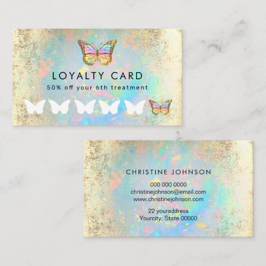 バタフライロイヤリティカード 名刺 (正面/裏面)