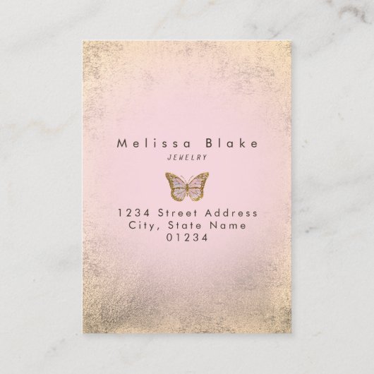 バタフライロゴイヤーホルダー表示カード 名刺 (裏面)